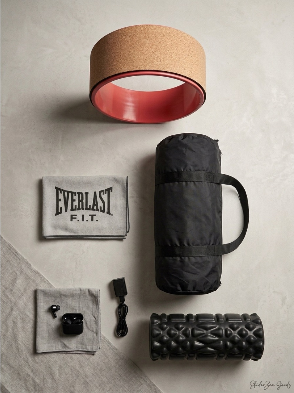 Lululemon Yoga Mat Bag | Wheel Set | Everlast Towel Skullcandy Earbuds Bundle